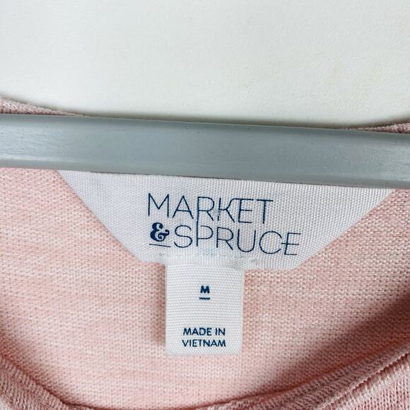 Market & Spruce Size Medium Ansell Scoop Neck Dolman Knit Top Pink - Picture 4 of 5